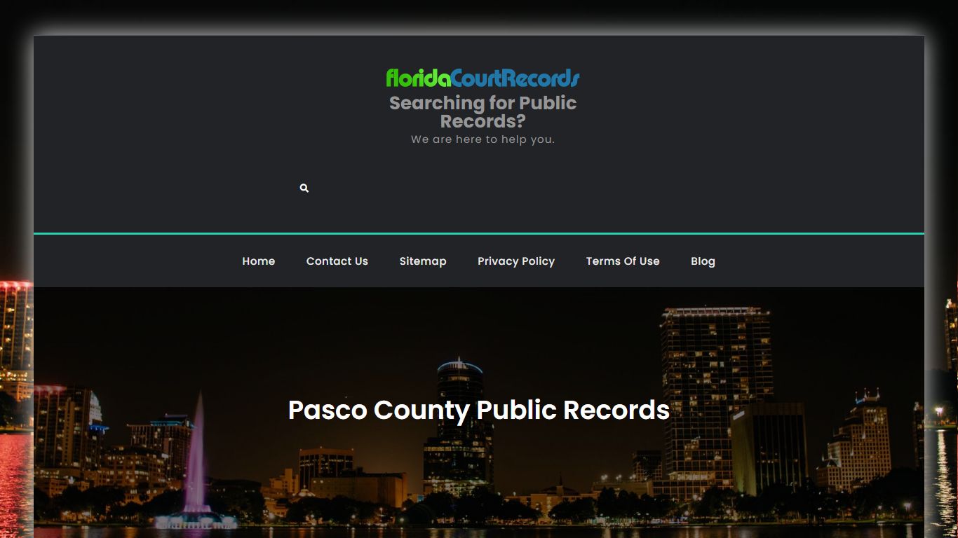 Pasco County Public Records - Searching for Public Records?